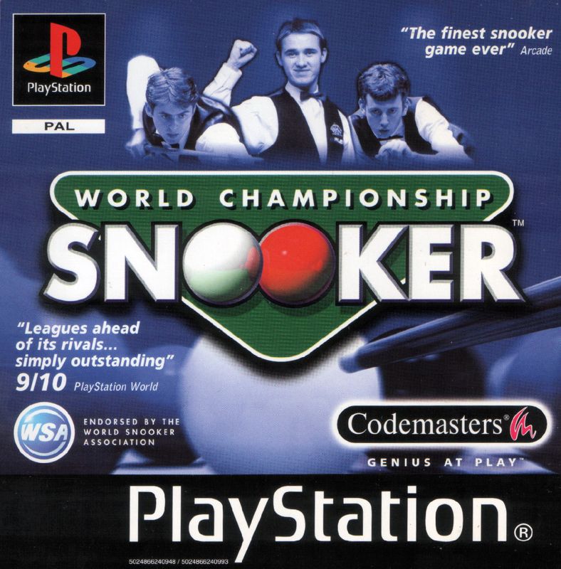 World Championship Snooker box art for Playstation